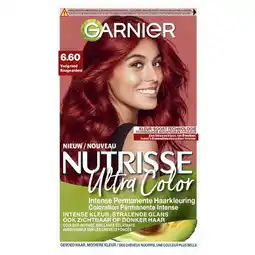 Trekpleister Garnier Nutrisse Ultra Color 6.60 Vurig Rood Permanente Haarkleuring aanbieding