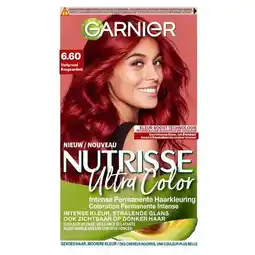 Trekpleister Garnier Nutrisse Ultra Color 6.60 Vurig Rood Permanente Haarkleuring aanbieding