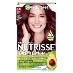 Trekpleister Garnier Nutrisse Ultra Crème 4.6 Diep Rood Middenbruin Permanente Haarkleuring aanbieding