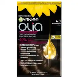 Trekpleister Garnier Olia 4.0 Middenbruin Permanente Haarkleuring aanbieding