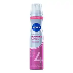 Trekpleister NIVEA Diamond Gloss Care Hold 4 Styling Hairspray aanbieding