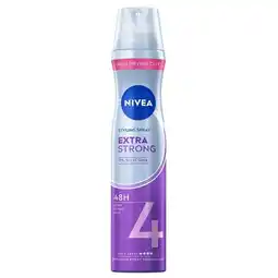 Trekpleister NIVEA Hold 4 Extra Strong Styling Spray aanbieding