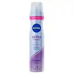 Trekpleister NIVEA Hold 4 Extra Strong Styling Spray aanbieding