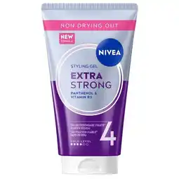 Trekpleister NIVEA Hold 4 Extra Strong Styling Gel aanbieding