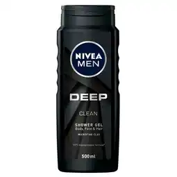 Trekpleister NIVEA Men Deep Clean Douchegel aanbieding