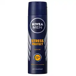 Trekpleister NIVEA Men Stress Protect Antitranspirant Spray aanbieding
