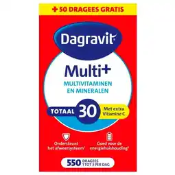 Trekpleister Dagravit Totaal 30 Multivitaminen en Mineralen Dragees aanbieding