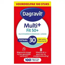Trekpleister Dagravit Totaal 30 Vitaal 50+ Tabletten aanbieding