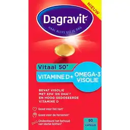 Trekpleister Dagravit Vitaal 50+ Vit D + Omega-3 Visolie Capsules aanbieding