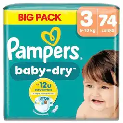 Trekpleister Pampers Baby-Dry Maat 3 Luiers aanbieding