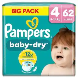 Trekpleister Pampers Baby-Dry Maat 4 Luiers aanbieding