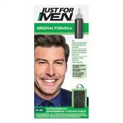 Kruidvat Just For Men Original Formula H-45 Donkerbruin Haarkleuring aanbieding