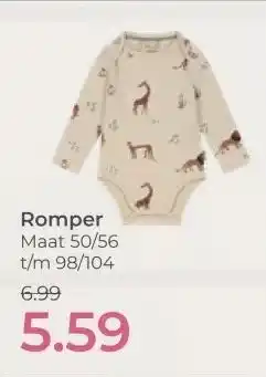 Prenatal Romper Maat 50/56 t/m 98/104 aanbieding