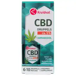 Kruidvat Kruidvat 5% CBD Druppels aanbieding