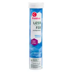 Kruidvat Kruidvat IJzer + Vitamine C Bruistabletten aanbieding
