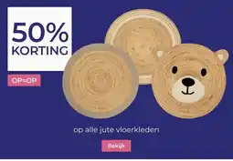 Prenatal op alle jute vloerkleden aanbieding