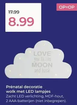 Prenatal Prénatal decoratie wolk met LED lampjes aanbieding