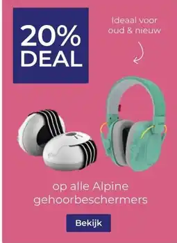 Prenatal op alle Alpine gehoorbeschermers aanbieding