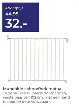 Prenatal Munchkin schroefhek metaal aanbieding