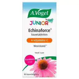 Trekpleister A.Vogel Echinaforce Junior + Vitamine C Kauwtabletten aanbieding