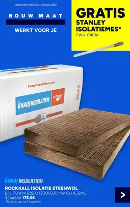 BOUWMAAT Rock4all Isolatie steenwol aanbieding
