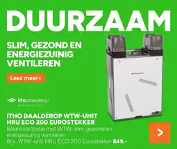 BOUWMAAT ITHO daalderop wtw unit hru Eco 200 eurostekker aanbieding