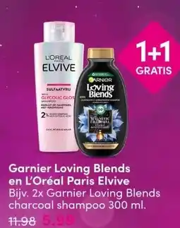 DA Garnier Loving Blends en L'Oréal Paris Elvive aanbieding