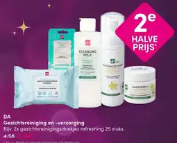 DA DA Gezichtsreiniging en -verzorging aanbieding