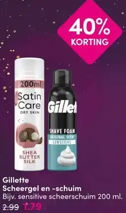 DA Gillette Scheergel en -schuim aanbieding