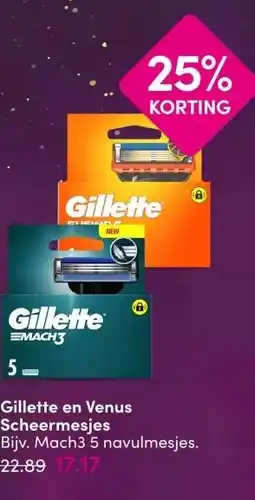 DA Gillette en Venus Scheermesjes aanbieding