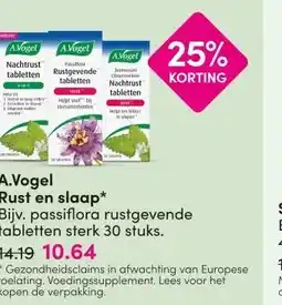 DA A.Vogel Rust en slaap aanbieding