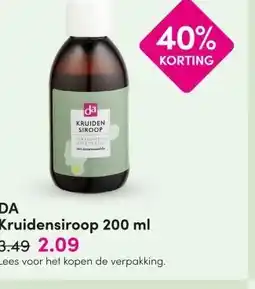 DA DA Kruidensiroop aanbieding