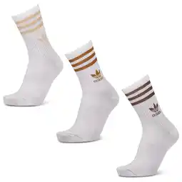Foot Locker Adidas Mid Cut Crew 3 Pack Sokken Unisex - Wit - Maat 43-45 aanbieding