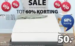 Jysk Wellpur Frya topmatras aanbieding