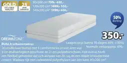 Jysk Dreamzone Rugla schuimmatras aanbieding