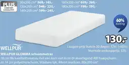 Jysk Wellpur Glomma schuimmatras aanbieding