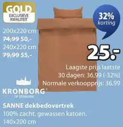 Jysk Kronborg Sanne dekbedovertrek aanbieding