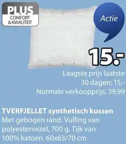 Jysk Tverfjellet synthetisch kussen aanbieding