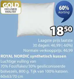 Jysk Royal Nordic synthetisch kussen aanbieding
