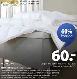 Jysk Kronborg Beerenberg synthetisch dekbed aanbieding