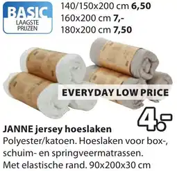 Jysk Janne jersey hoeslaken aanbieding