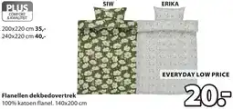 Jysk Flanellen dekbedovertrek aanbieding