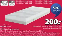 Jysk Dreamzone Hegga springveermatras aanbieding