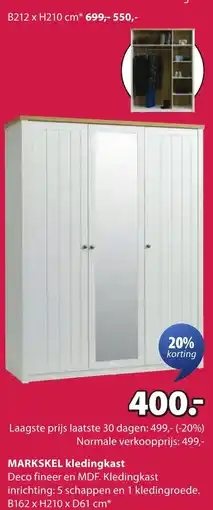 Jysk Markskel kledingkast aanbieding