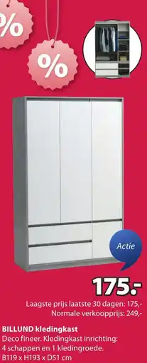 Jysk Billund kledingkast aanbieding