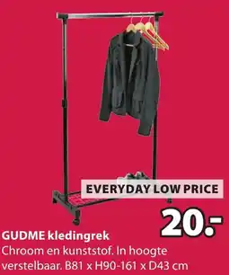 Jysk Gudme kledingrek aanbieding