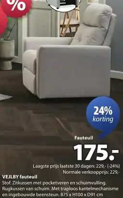 Jysk Vejlby fauteuil aanbieding