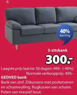 Jysk Gedved bank 3-zitsbank aanbieding