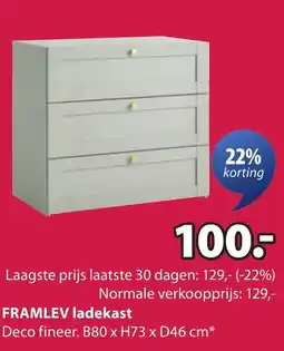 Jysk Framlev ladekast aanbieding