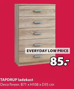 Jysk Tapdrup ladekast aanbieding